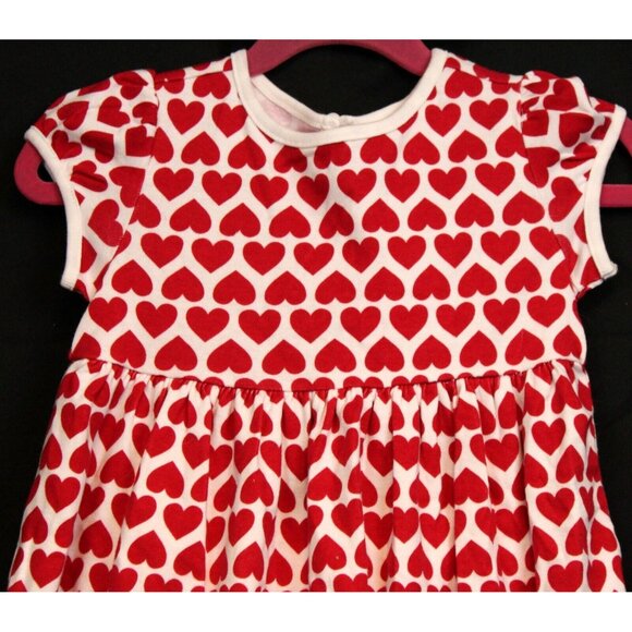 2008 Gymboree Valentine's Day Dress sz 18-24 Months NWT Red Heart Short Sleeve - Picture 2 of 5